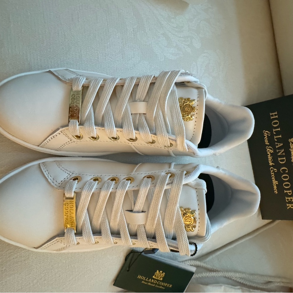 Holland Cooper Women's White Sneakers - Picture 2 of 10
